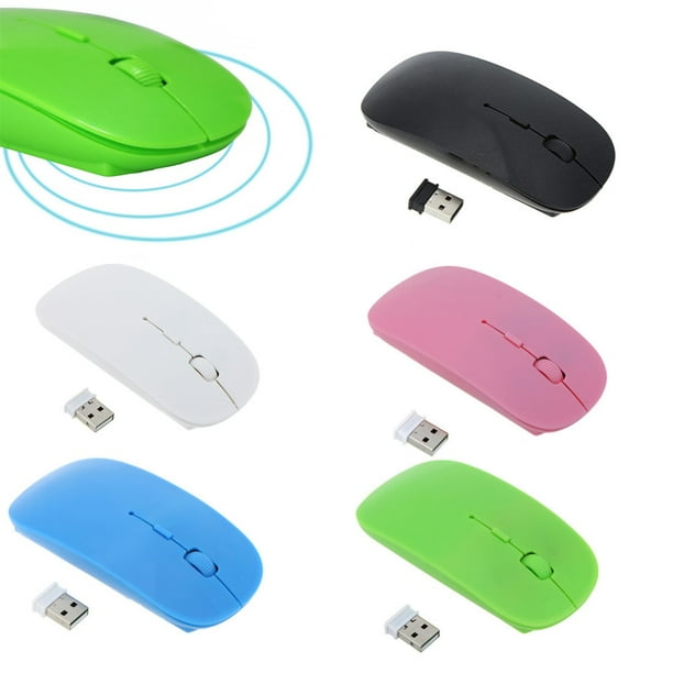 2.4G Ergonomic Wireless Optical Mouse for Computer/Laptop/Tablet/Gaming/Office Household USB Mouse Wireless Blue Wireless Mouse with USB Receiver 